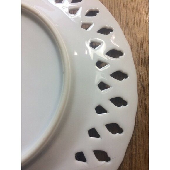 Sphinx Porcelain Plates Reticulated Handpainted Floral 6.25” Set Of 2 Japan Vtg - Picture 9 of 11